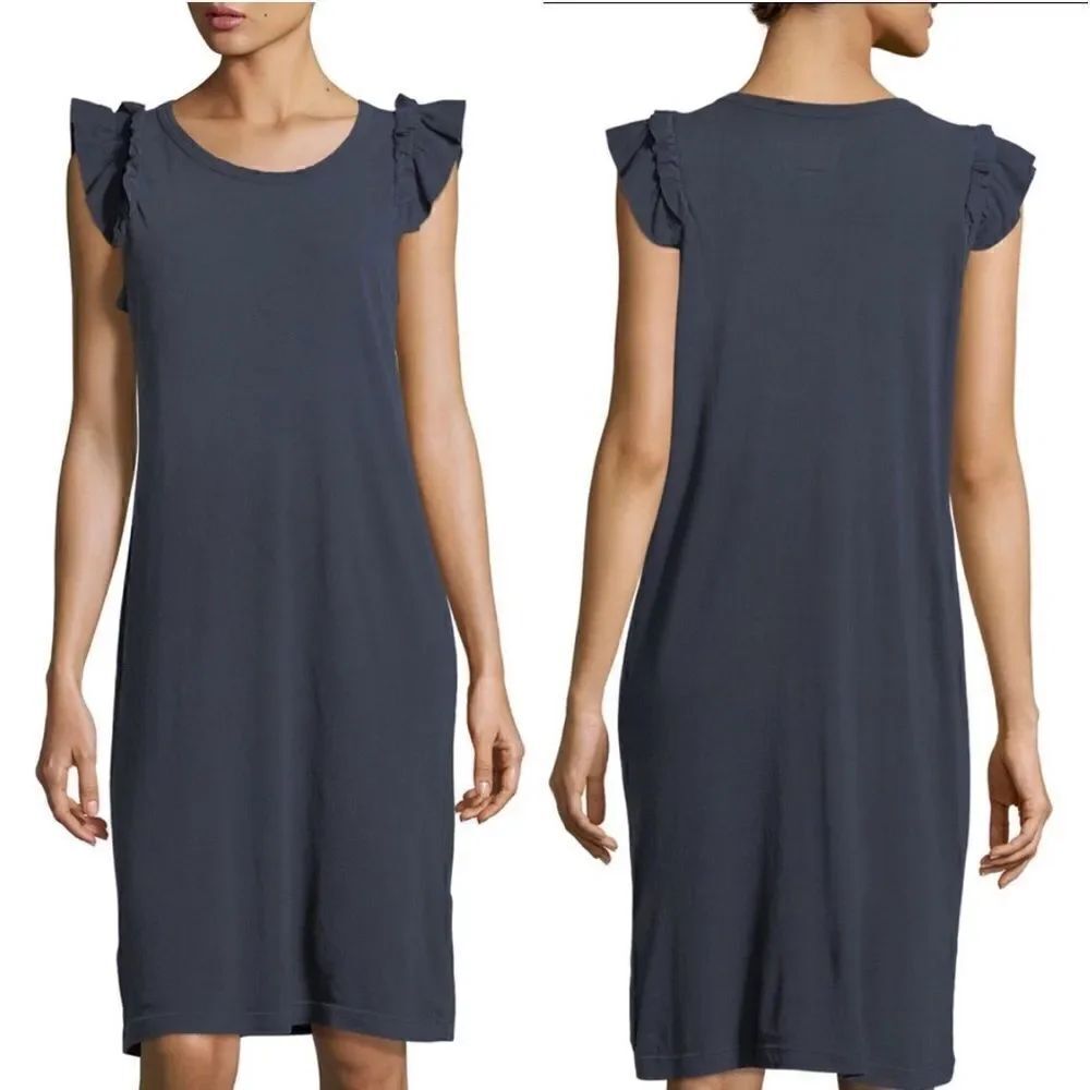 CURRENT/ELLIOTT The Ruffle Muscle Cotton Shift Dress Size 2/ Medium